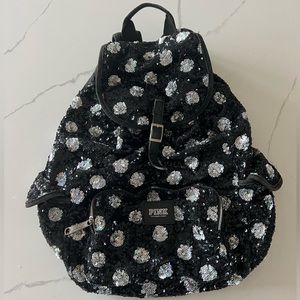 PINK Sequin Polka Dot Backpack